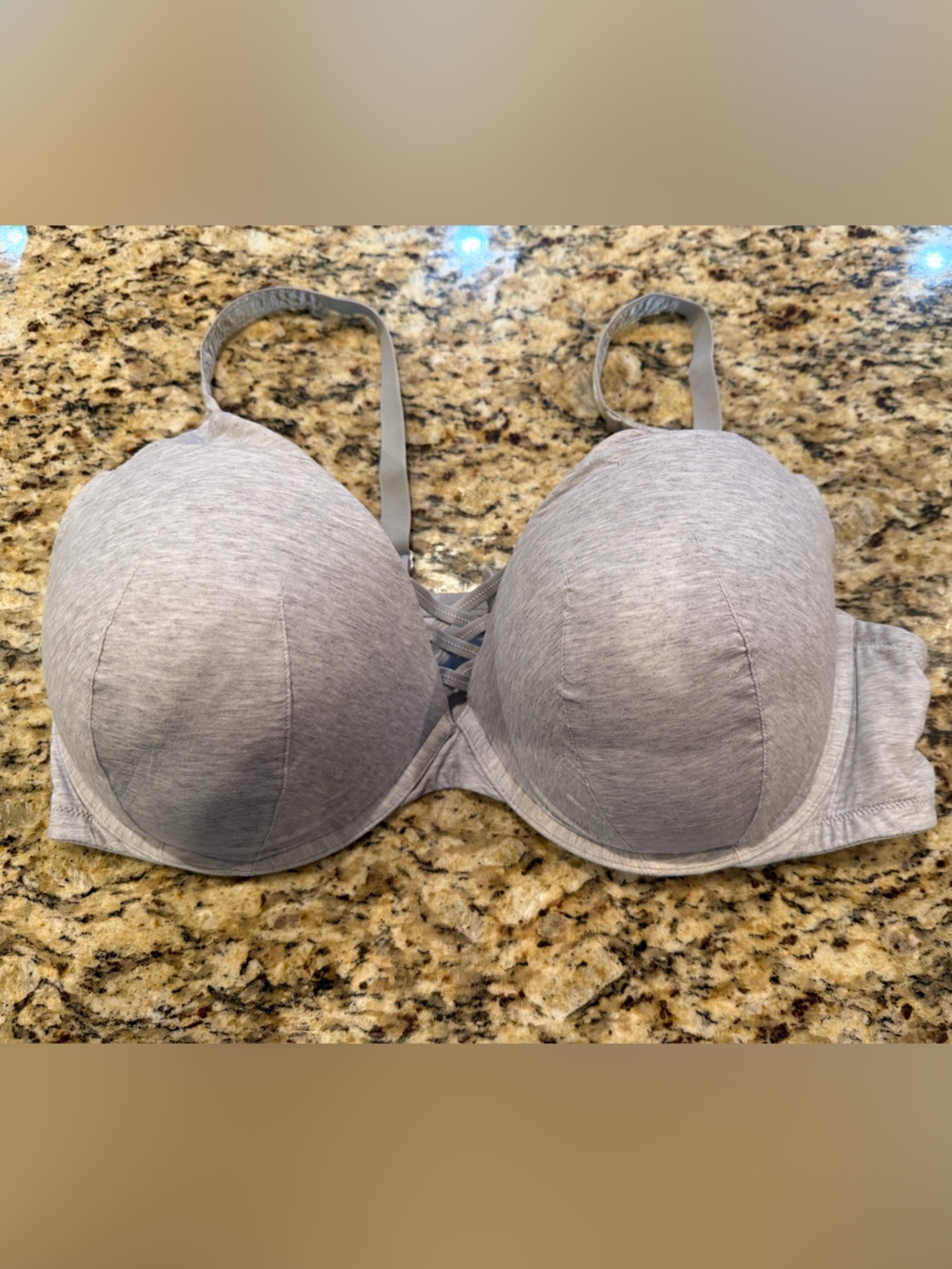 torrid Heather Gray Molded Push-Up Bra 42DD sexy comfy supportive euc